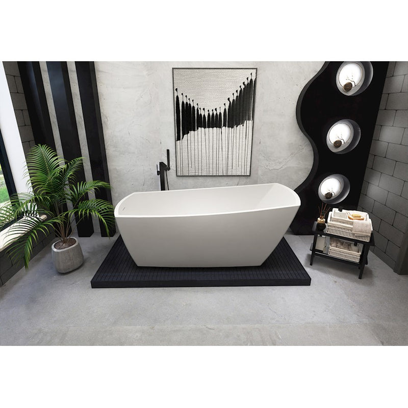 Elegant Kitchen/Bath Brock 72" Bathtub, Glossy White