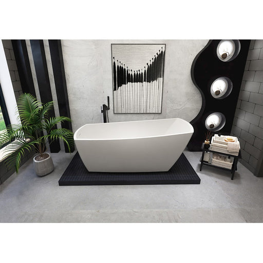 Elegant Kitchen/Bath Brock 72" Bathtub, Glossy White