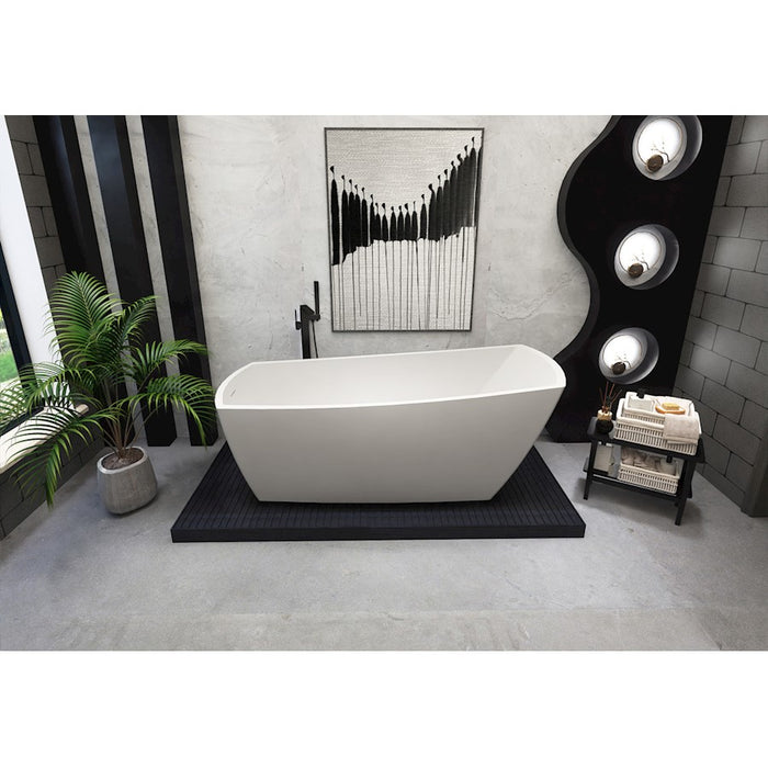 Elegant Kitchen/Bath Brock 72" Bathtub, Glossy White
