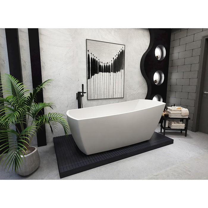 Elegant Kitchen/Bath Brock 72" Bathtub, Glossy White