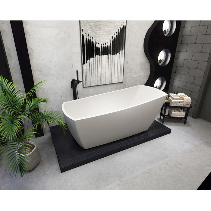 Elegant Kitchen/Bath Brock 72" Bathtub, Glossy White