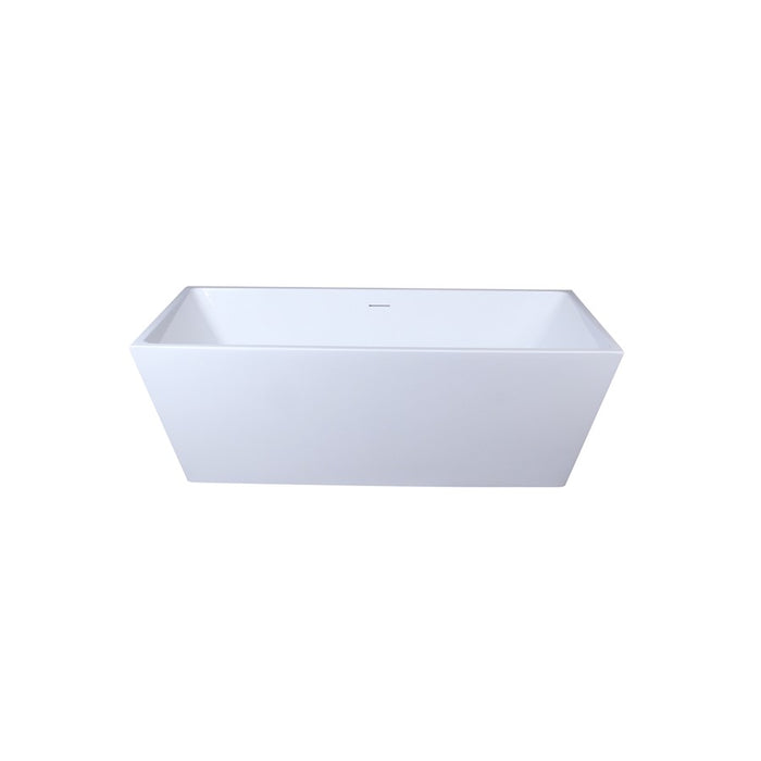 Elegant Kitchen/Bath Turner 67" Bathtub, Glossy White