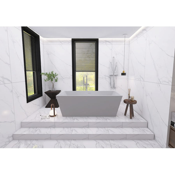 Elegant Kitchen/Bath Turner 67" Bathtub, Glossy White