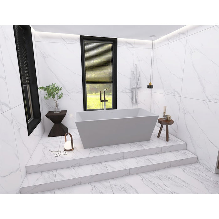 Elegant Kitchen/Bath Turner 67" Bathtub, Glossy White