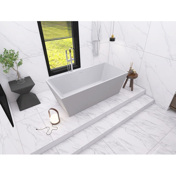Elegant Kitchen/Bath Turner 67" Bathtub, Glossy White