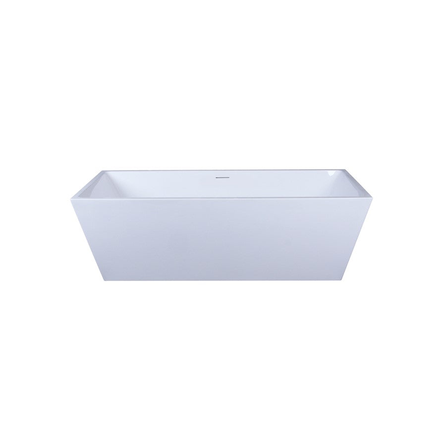 Elegant Kitchen/Bath Turner 72" Bathtub, Glossy White