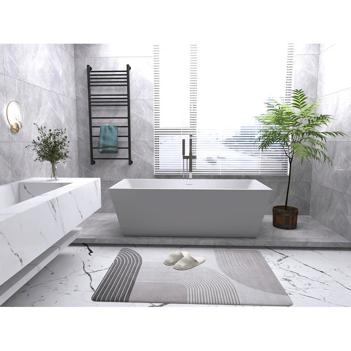Elegant Kitchen/Bath Turner 72" Bathtub, Glossy White