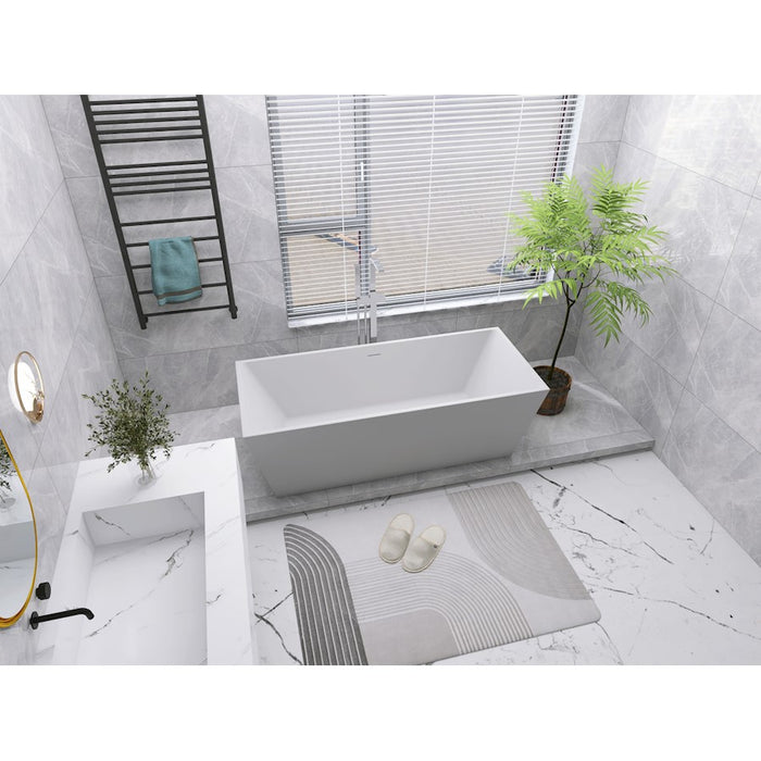 Elegant Kitchen/Bath Turner 72" Bathtub, Glossy White