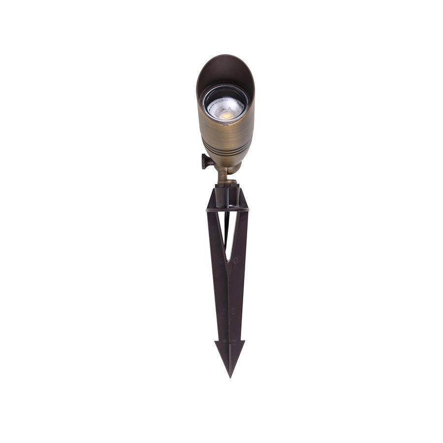 Elitco Lighting Aera 1 Lt Landscape 2X7 Spot Light, Antique Brass