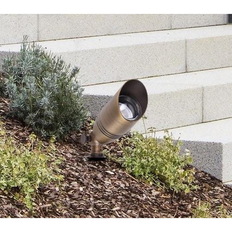 Elitco Lighting Aera 1 Lt Landscape 2X7 Spot Light, Antique Brass