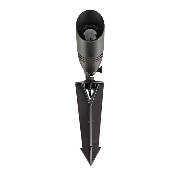 Elitco Lighting Aera Outdoor 12V Cast Brass Spot Light 3x8.5, Bronze
