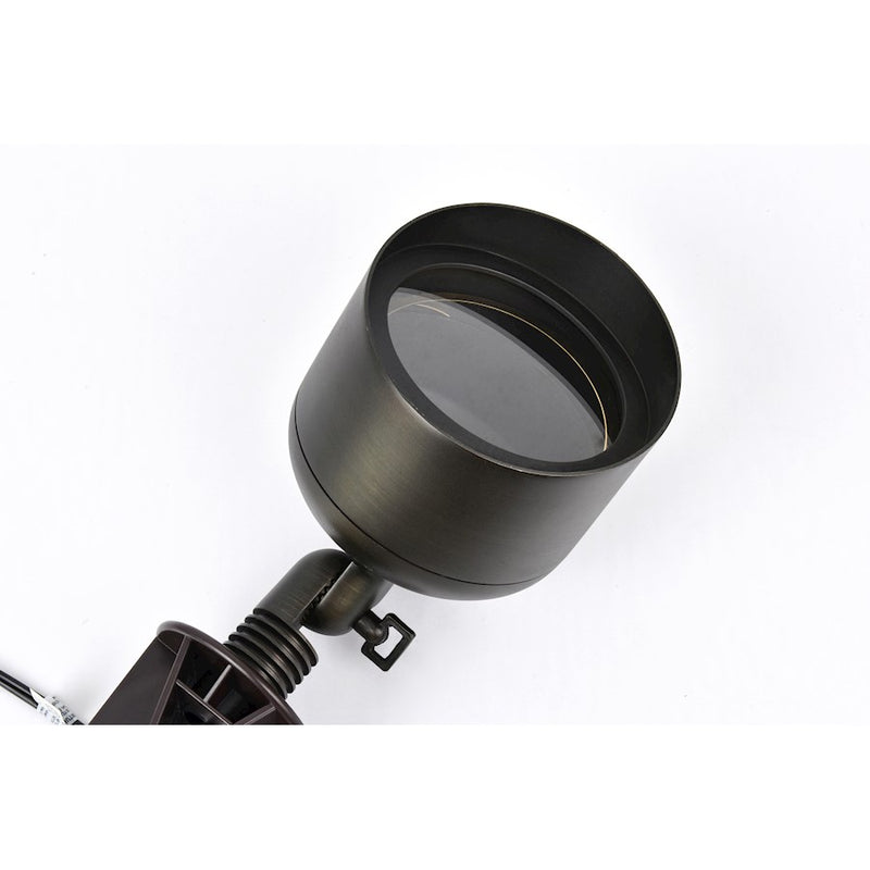 Elitco Lighting Aera Outdoor 12V Cast Brass Wide Spot Light, BZ