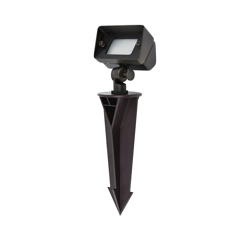 Elitco Lighting Aera Outdoor 12V Cast Brass Flood Light 2x4x6", Bronze