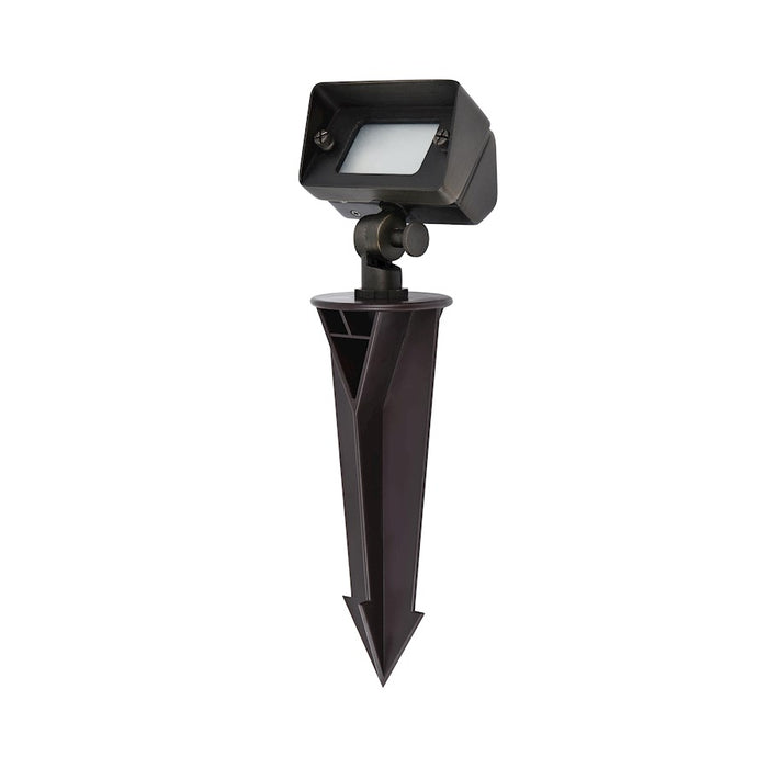 Elitco Lighting Aera Outdoor 12V Cast Brass Flood Light 2x4x6", Bronze