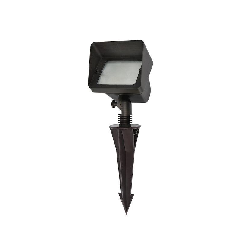 Elitco Lighting Aera Outdoor 12V Cast Brass Flood Light, BZ