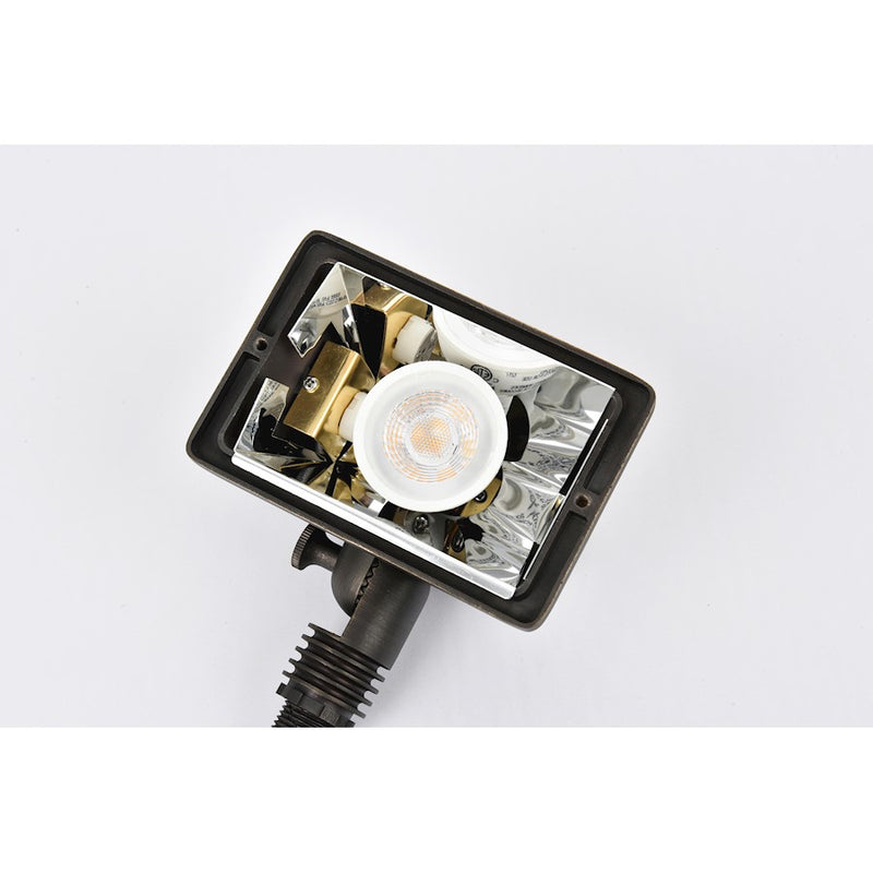 Elitco Lighting Aera Outdoor 12V Cast Brass Flood Light, BZ