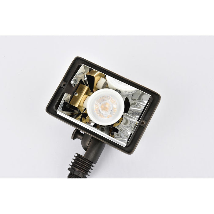 Elitco Lighting Aera Outdoor 12V Cast Brass Flood Light, BZ