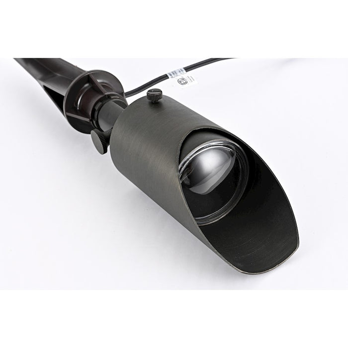 Elitco Lighting Aera Outdoor 12V Cast Brass Spot Light 2.25x8, Bronze
