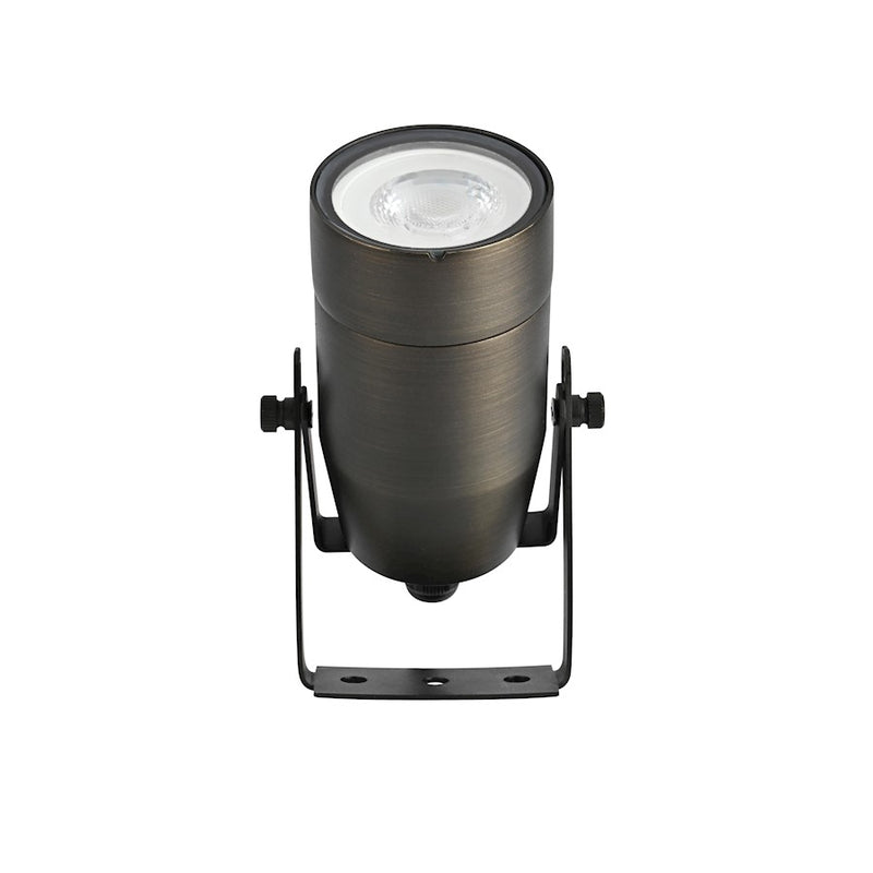Elitco Lighting Aera Outdoor 12V Cast Brass Spot Light 2x4.5, Bronze