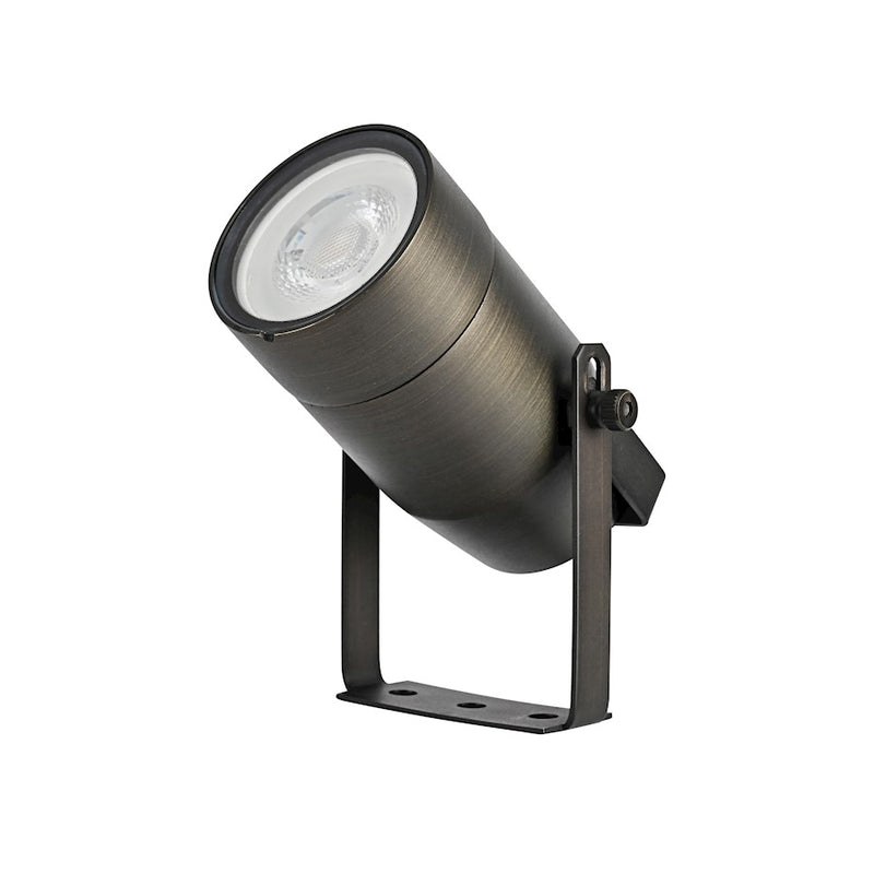 Elitco Lighting Aera Outdoor 12V Cast Brass Spot Light 2x4.5, Bronze