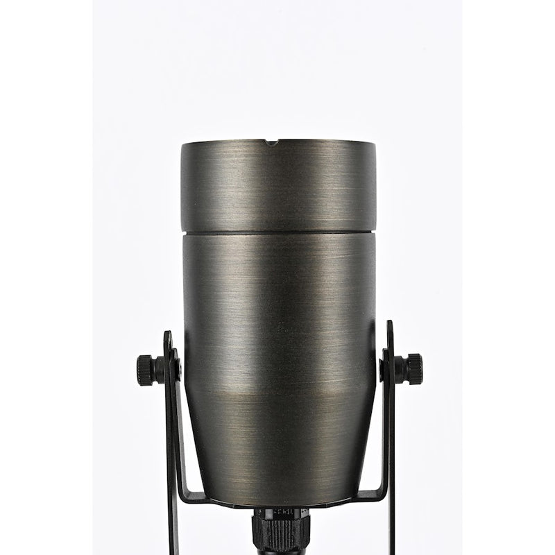 Elitco Lighting Aera Outdoor 12V Cast Brass Spot Light 2x4.5, Bronze