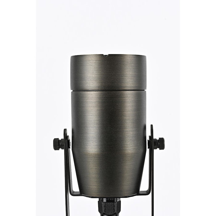 Elitco Lighting Aera Outdoor 12V Cast Brass Spot Light 2x4.5, Bronze