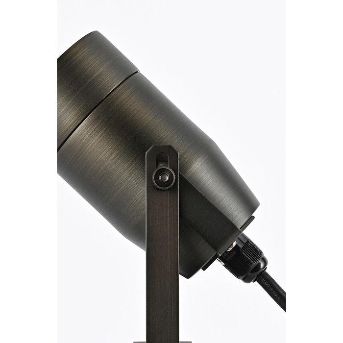 Elitco Lighting Aera Outdoor 12V Cast Brass Spot Light 2x4.5, Bronze