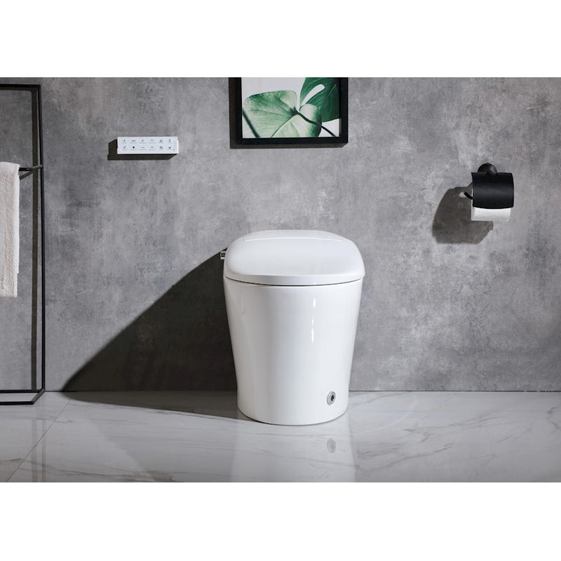 Elegant Kitchen/Bath Kano Smart Round Bidet Toilet, Glossy White