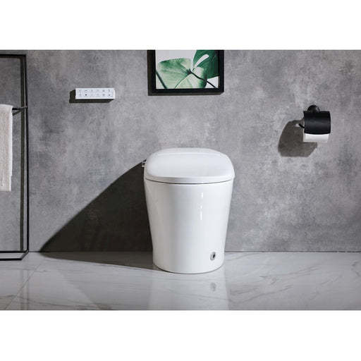 Elegant Kitchen/Bath Kano Smart Round Bidet Toilet, Glossy White