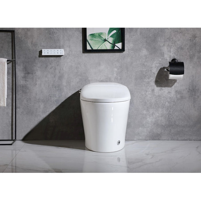 Elegant Kitchen/Bath Kano Smart Round Bidet Toilet, Glossy White
