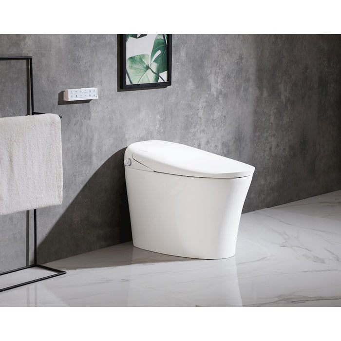Elegant Kitchen/Bath Kano Smart Round Bidet Toilet, Glossy White