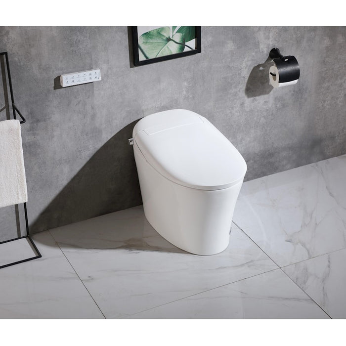 Elegant Kitchen/Bath Kano Smart Round Bidet Toilet, Glossy White