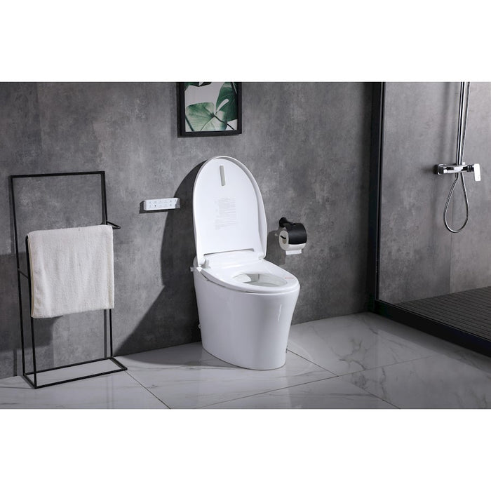 Elegant Kitchen/Bath Kano Smart Round Bidet Toilet, Glossy White