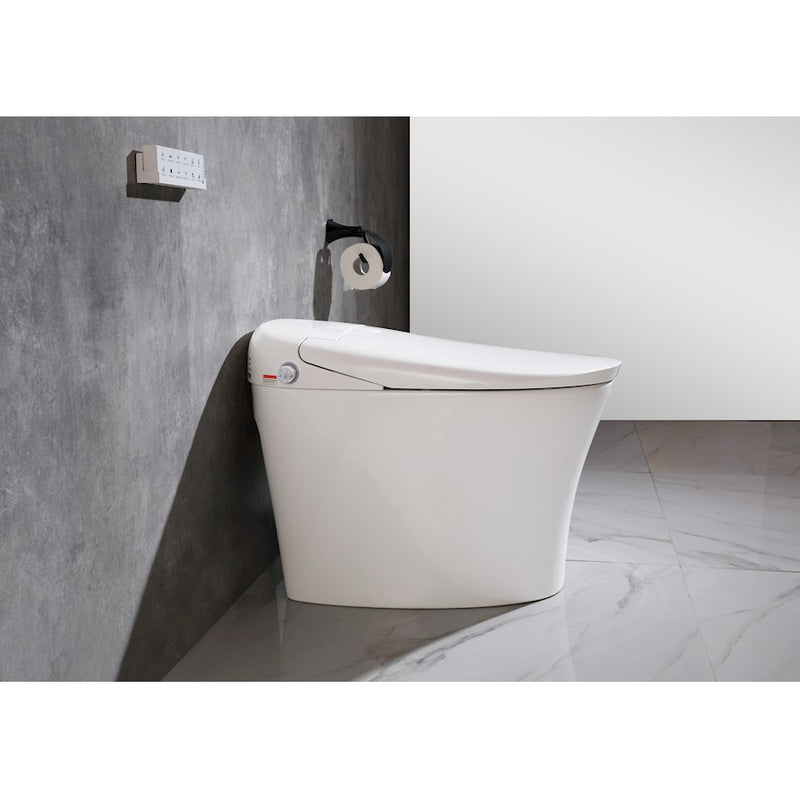 Elegant Kitchen/Bath Kano Smart Round Bidet Toilet, Glossy White