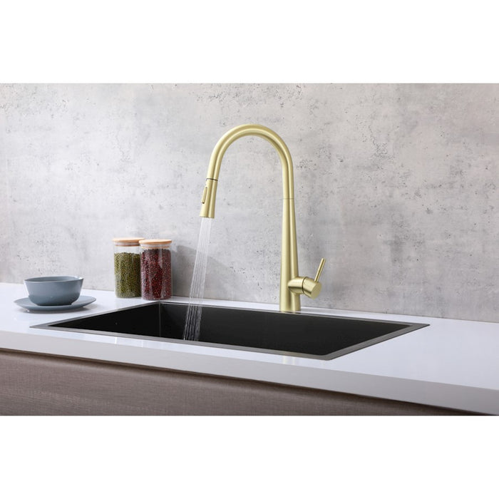 Elegant Lighting Lucas Kitchen Faucet, Brushed Gold