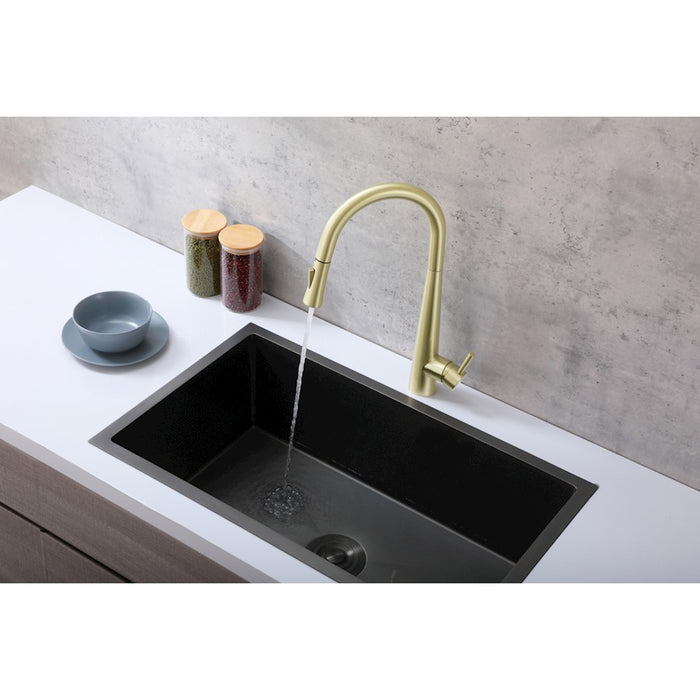 Elegant Lighting Lucas Kitchen Faucet, Brushed Gold