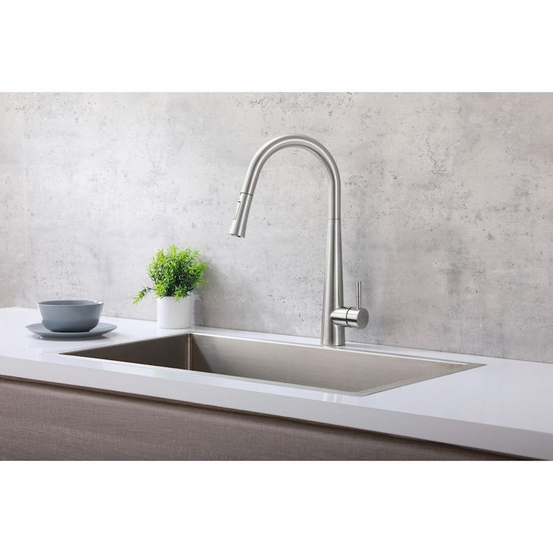 Elegant Lighting Lucas Kitchen Faucet, Brushed Nickel