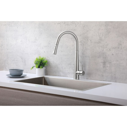Elegant Lighting Lucas Kitchen Faucet, Brushed Nickel