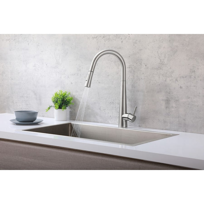 Elegant Lighting Lucas Kitchen Faucet, Brushed Nickel