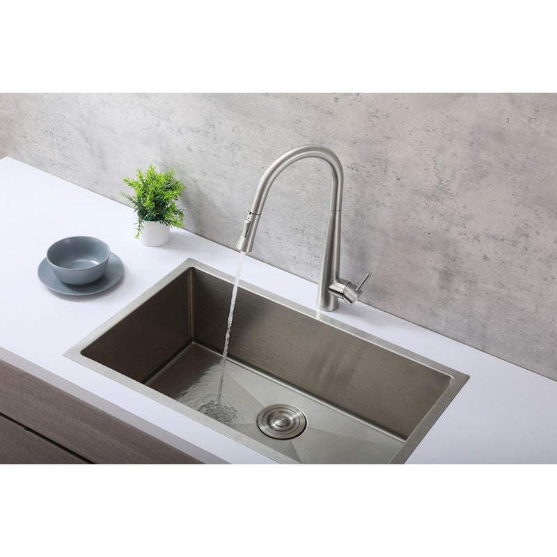 Elegant Lighting Lucas Kitchen Faucet, Brushed Nickel