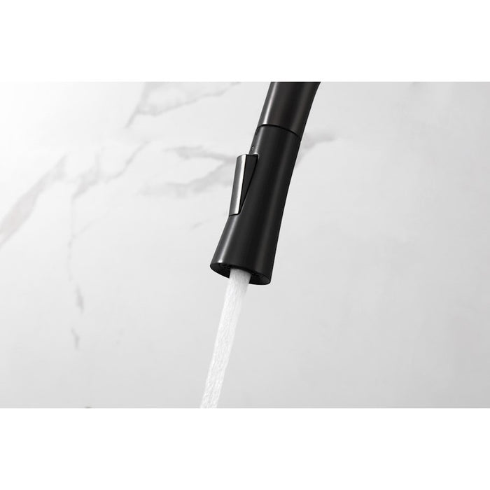 Elegant Lighting Lucas Kitchen Faucet, Matte Black