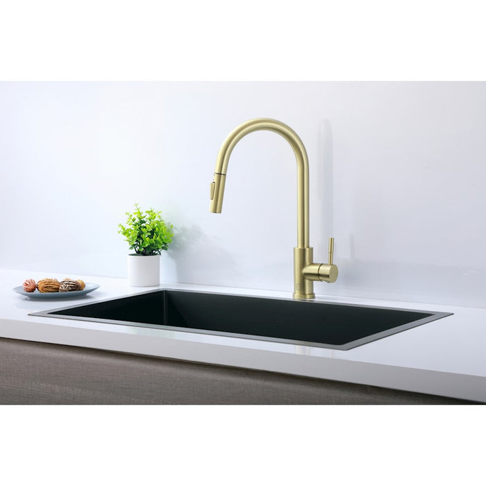 Elegant Lighting Jack Kitchen Faucet, Brushed Gold