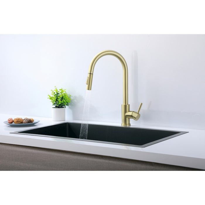 Elegant Lighting Jack Kitchen Faucet, Brushed Gold