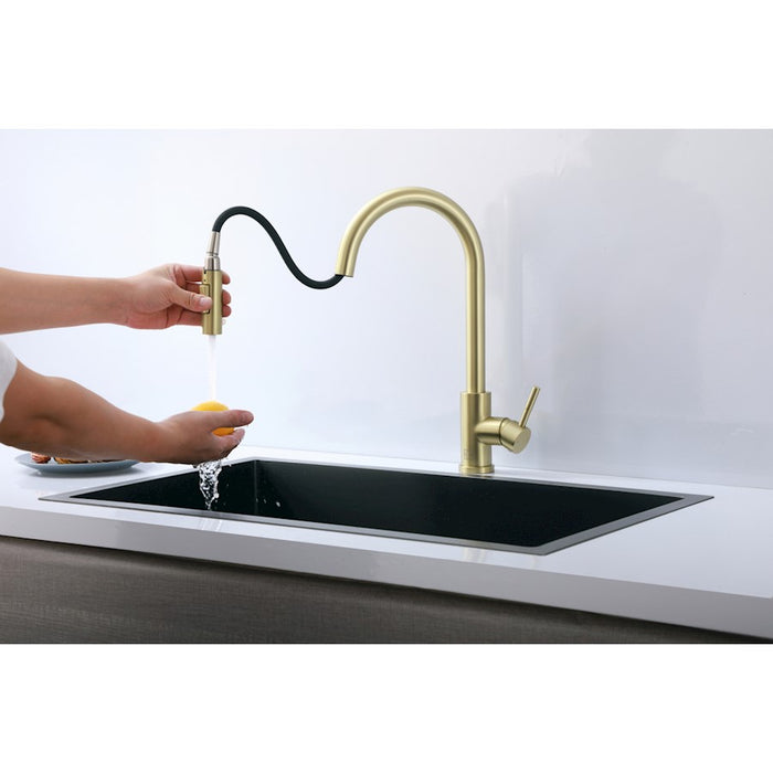 Elegant Lighting Jack Kitchen Faucet, Brushed Gold