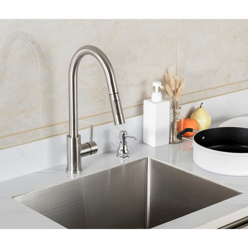 Elegant Lighting Jack Kitchen Faucet, Brushed Nickel