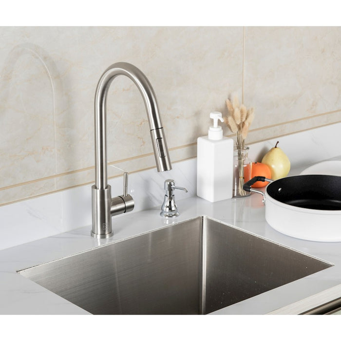 Elegant Lighting Jack Kitchen Faucet, Brushed Nickel