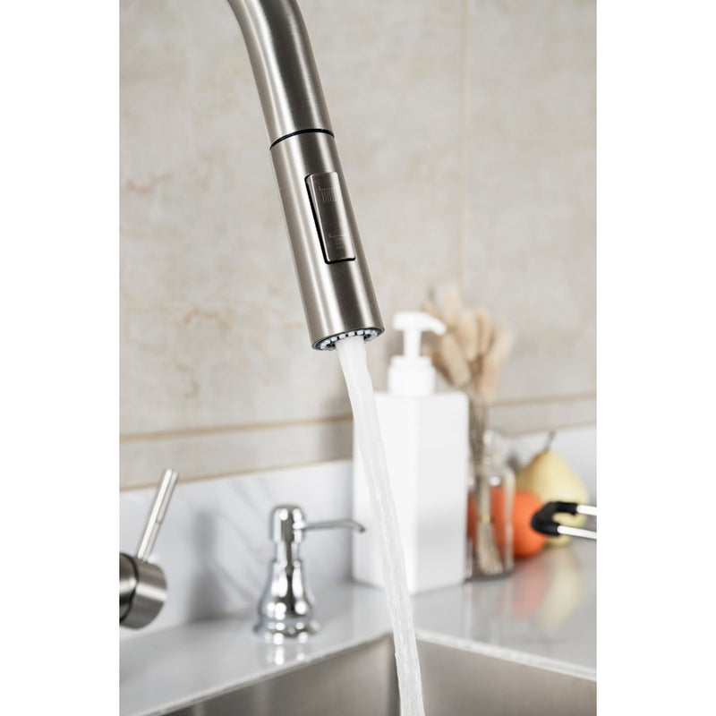 Elegant Lighting Jack Kitchen Faucet, Brushed Nickel