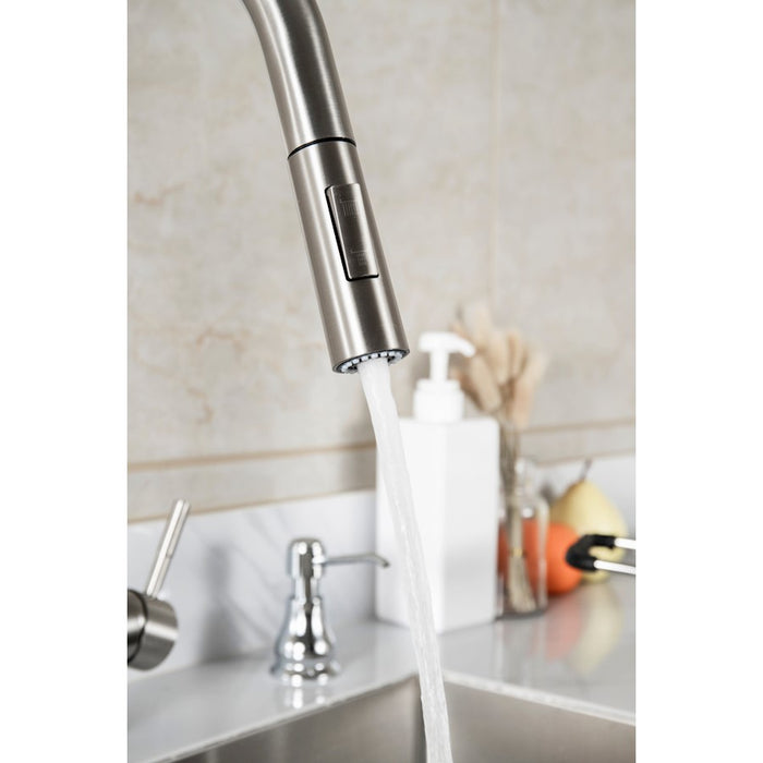 Elegant Lighting Jack Kitchen Faucet, Brushed Nickel
