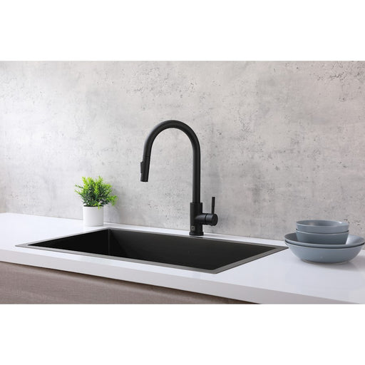 Elegant Lighting Jack Kitchen Faucet, Matte Black