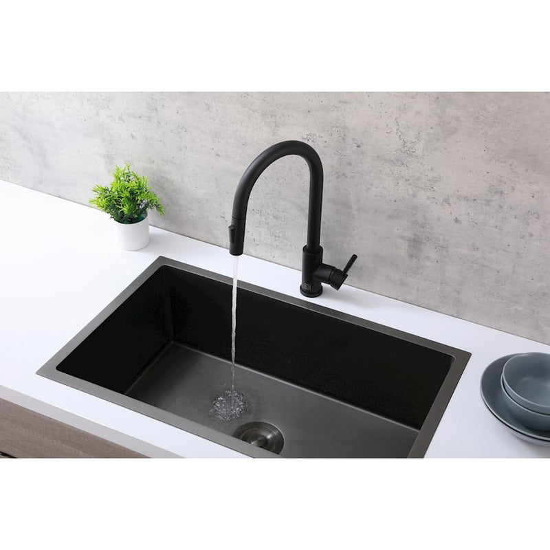 Elegant Lighting Jack Kitchen Faucet, Matte Black